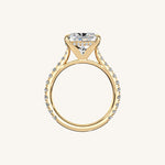 Load image into Gallery viewer, The Solienne – Cathedral Solitaire Hidden Halo Engagement Ring (E-W)