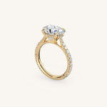 Load image into Gallery viewer, The Solienne – Cathedral Solitaire Hidden Halo Engagement Ring (E-W)