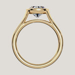 Load and play video in Gallery viewer, The Lunea – Floating Bezel Solitaire Engagement Ring