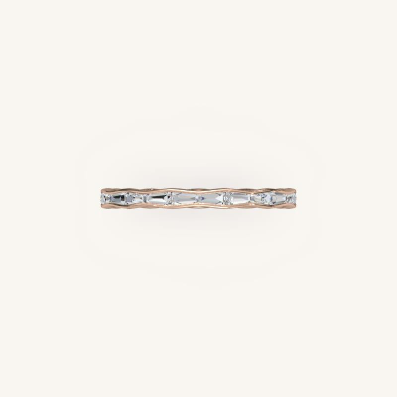 Tapered Baguette Row Diamond Band
