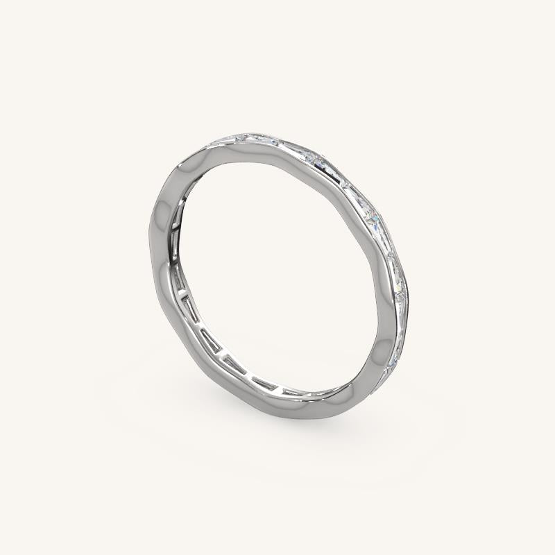 Tapered Baguette Row Diamond Band