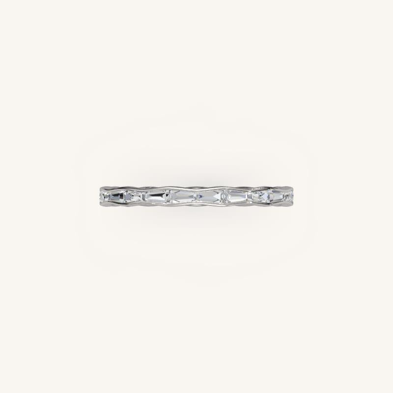 Tapered Baguette Row Diamond Band