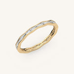Load image into Gallery viewer, Tapered Baguette Row Diamond Band
