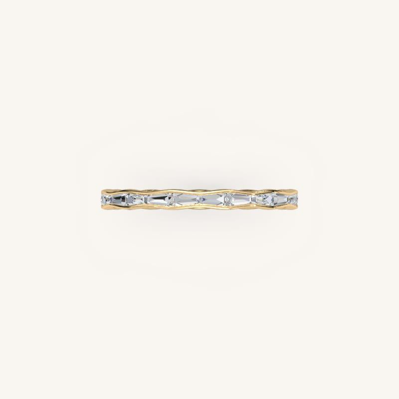 Tapered Baguette Row Diamond Band
