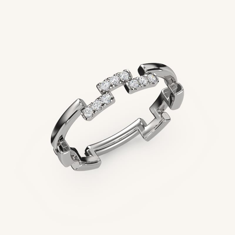 The ZigZag 9 Diamond Band