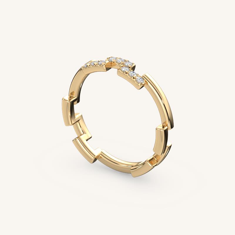 The ZigZag 9 Diamond Band