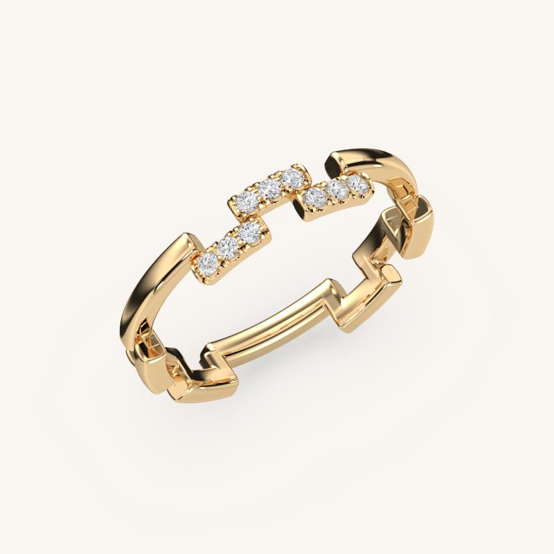 The ZigZag 9 Diamond Band