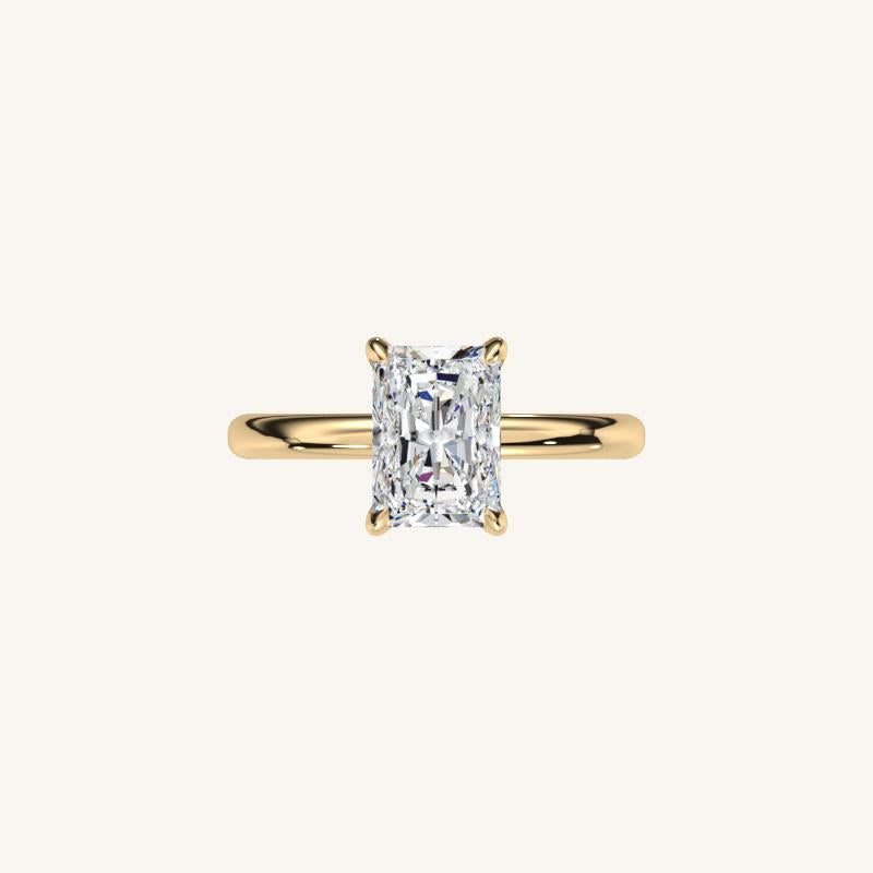 14K Yellow Gold Elongated Radiant 2ct