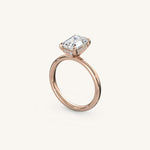 Load image into Gallery viewer, The Trelisse –Solitaire Hidden Halo Engagement Ring
