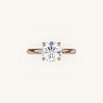 Load image into Gallery viewer, The Trelisse –Solitaire Hidden Halo Engagement Ring
