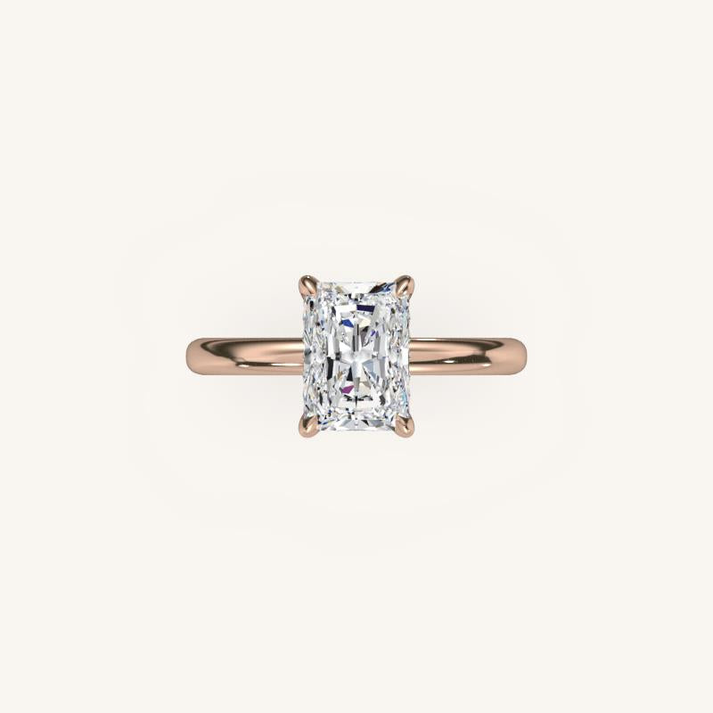 The Trelisse –Solitaire Hidden Halo Engagement Ring