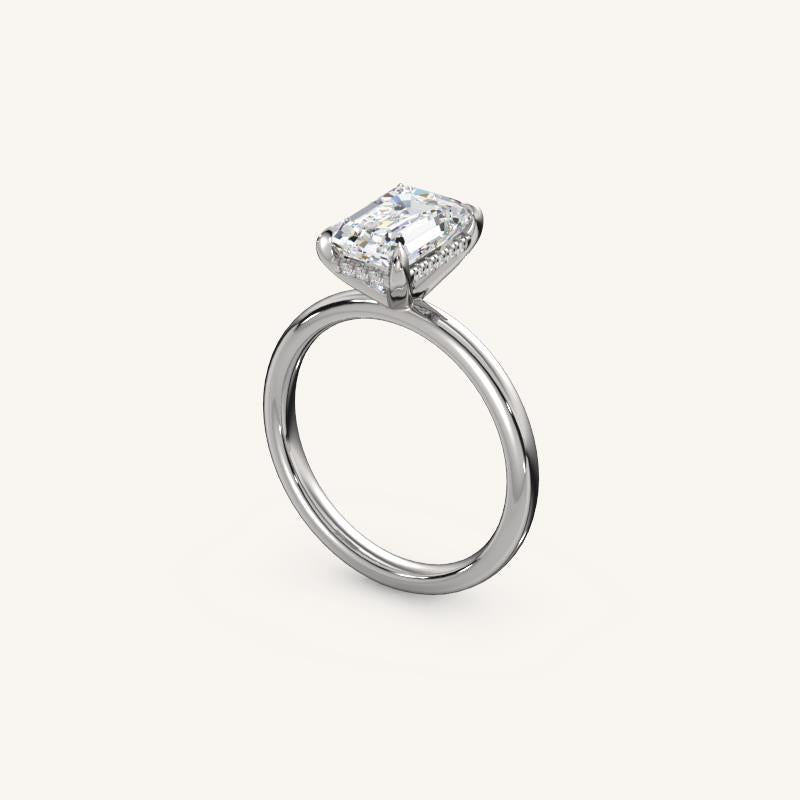 The Trelisse –Solitaire Hidden Halo Engagement Ring