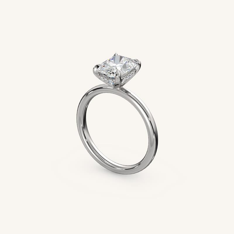 The Trelisse –Solitaire Hidden Halo Engagement Ring