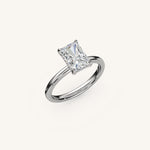 Load image into Gallery viewer, The Trelisse –Solitaire Hidden Halo Engagement Ring

