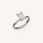 Load image into Gallery viewer, The Trelisse –Solitaire Hidden Halo Engagement Ring
