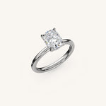 Load image into Gallery viewer, The Trelisse –Solitaire Hidden Halo Engagement Ring
