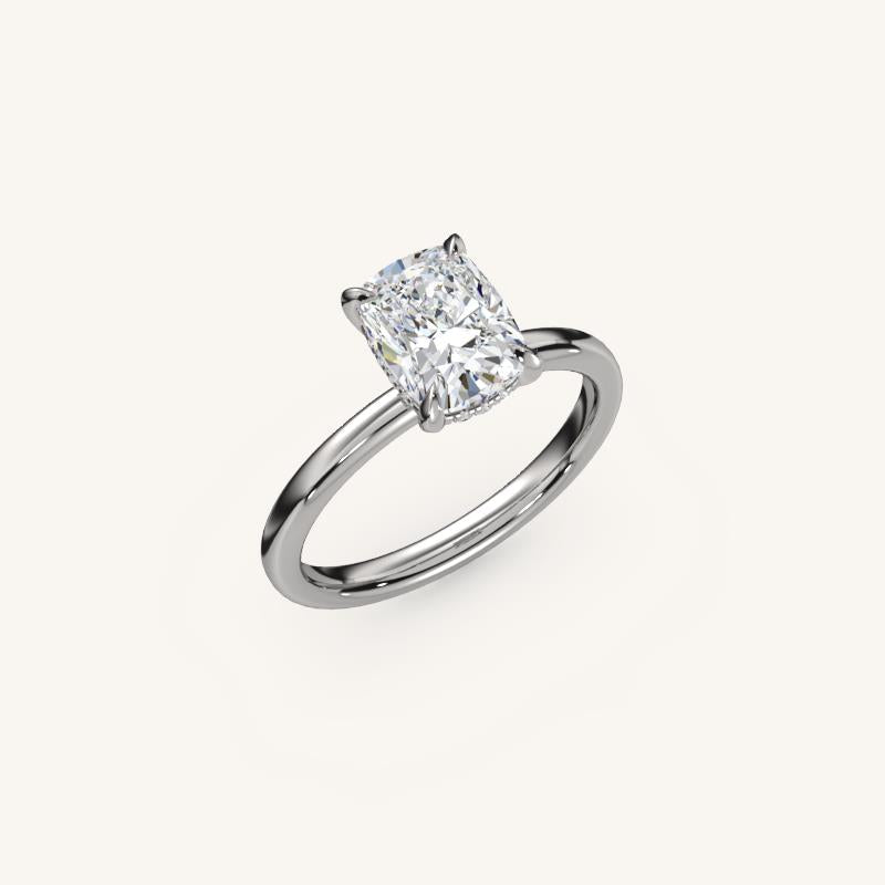 The Trelisse –Solitaire Hidden Halo Engagement Ring