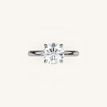 Load image into Gallery viewer, The Trelisse –Solitaire Hidden Halo Engagement Ring
