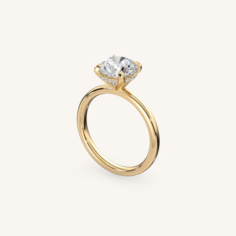The Trelisse –Solitaire Hidden Halo Engagement Ring