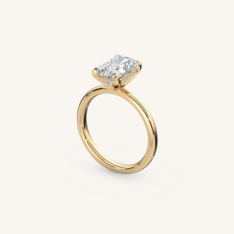 The Trelisse –Solitaire Hidden Halo Engagement Ring