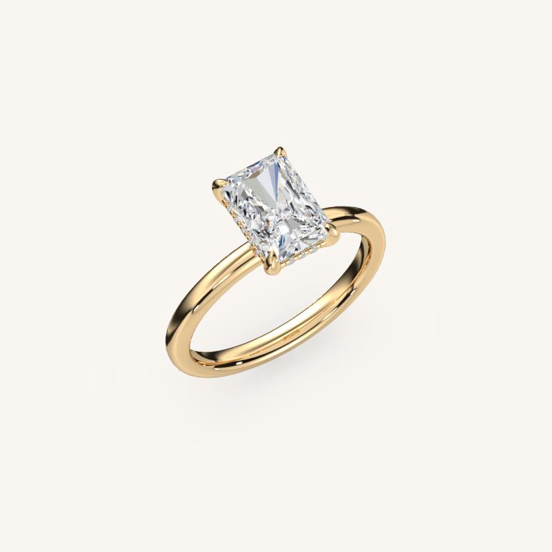The Trelisse –Solitaire Hidden Halo Engagement Ring