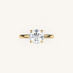 Load image into Gallery viewer, The Trelisse –Solitaire Hidden Halo Engagement Ring

