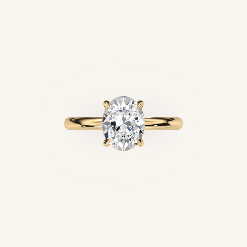 The Trelisse –Solitaire Hidden Halo Engagement Ring