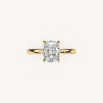 Load image into Gallery viewer, The Trelisse –Solitaire Hidden Halo Engagement Ring
