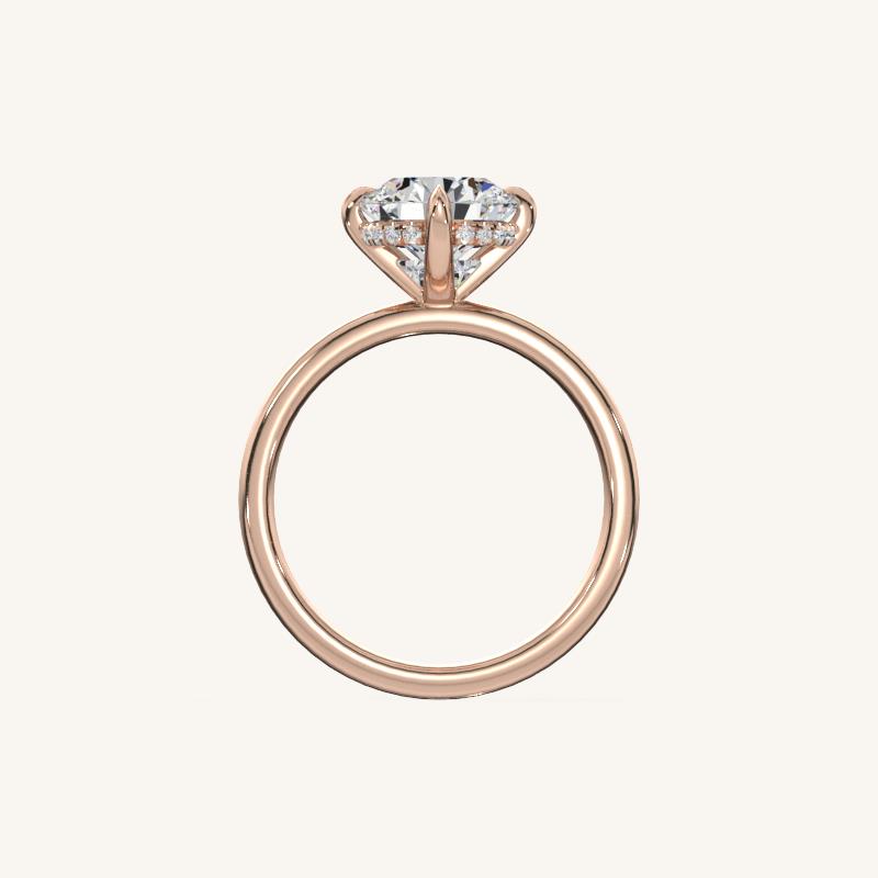 The Trelisse –Solitaire Hidden Halo Engagement Ring (E-W)