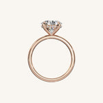 Load image into Gallery viewer, The Trelisse –Solitaire Hidden Halo Engagement Ring (E-W)
