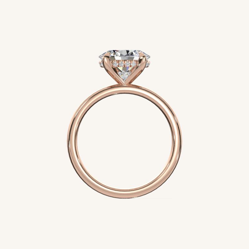 The Trelisse –Solitaire Hidden Halo Engagement Ring (E-W)