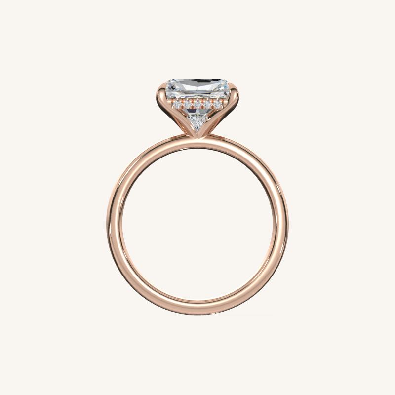 The Trelisse –Solitaire Hidden Halo Engagement Ring (E-W)