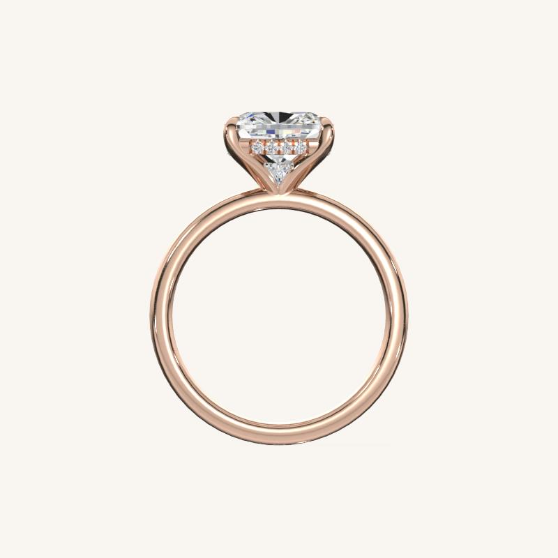 The Trelisse –Solitaire Hidden Halo Engagement Ring (E-W)