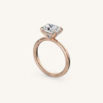 Load image into Gallery viewer, The Trelisse –Solitaire Hidden Halo Engagement Ring (E-W)
