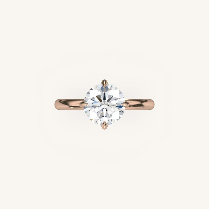 The Trelisse –Solitaire Hidden Halo Engagement Ring (E-W)