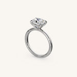 Load image into Gallery viewer, The Trelisse –Solitaire Hidden Halo Engagement Ring (E-W)
