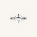 Load image into Gallery viewer, The Trelisse –Solitaire Hidden Halo Engagement Ring (E-W)
