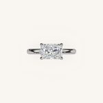 Load image into Gallery viewer, The Trelisse –Solitaire Hidden Halo Engagement Ring (E-W)
