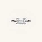 Load image into Gallery viewer, The Trelisse –Solitaire Hidden Halo Engagement Ring (E-W)
