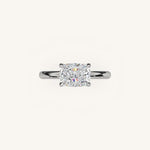 Load image into Gallery viewer, The Trelisse –Solitaire Hidden Halo Engagement Ring (E-W)
