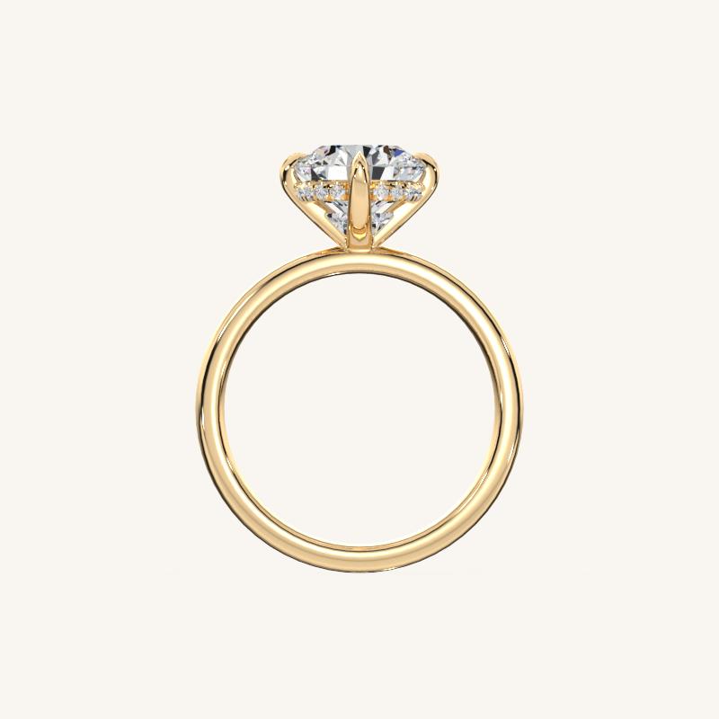 The Trelisse –Solitaire Hidden Halo Engagement Ring (E-W)