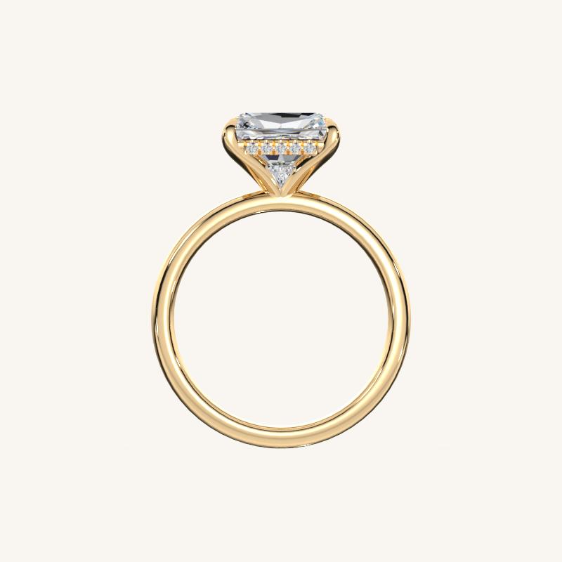 The Trelisse –Solitaire Hidden Halo Engagement Ring (E-W)