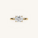 Load image into Gallery viewer, The Trelisse –Solitaire Hidden Halo Engagement Ring (E-W)
