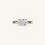 Load image into Gallery viewer, The Trelisse –Solitaire Hidden Halo Engagement Ring (E-W)
