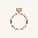 Load image into Gallery viewer, The Trelisse –Solitaire Hidden Halo Diamond Engagement Ring
