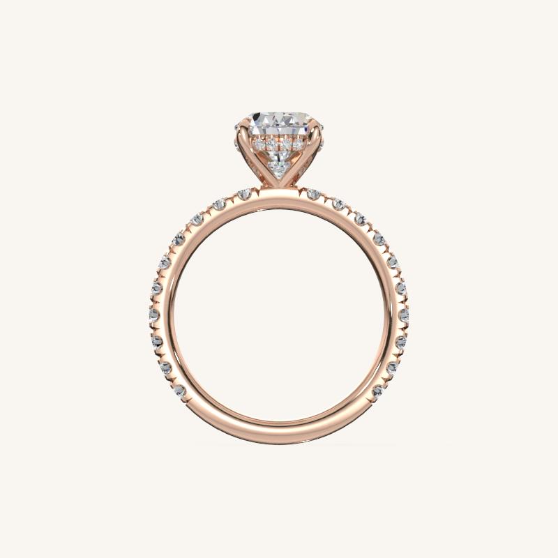 The Trelisse –Solitaire Hidden Halo Diamond Engagement Ring