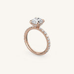 Load image into Gallery viewer, The Trelisse –Solitaire Hidden Halo Diamond Engagement Ring
