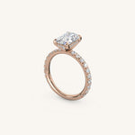 Load image into Gallery viewer, The Trelisse –Solitaire Hidden Halo Diamond Engagement Ring
