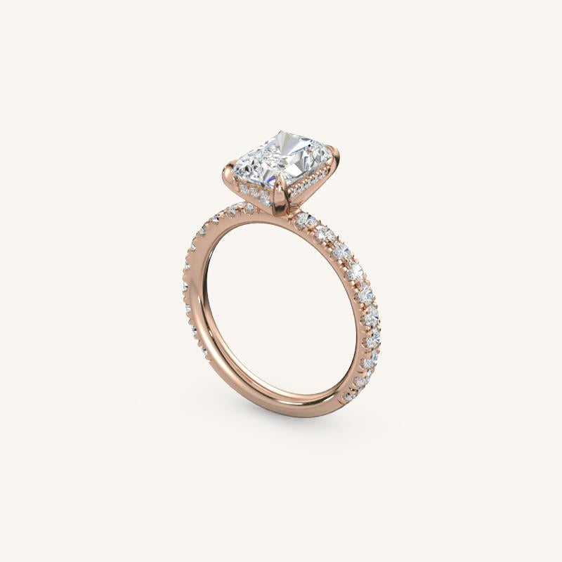 The Trelisse –Solitaire Hidden Halo Diamond Engagement Ring