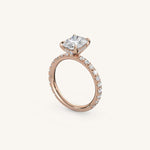 Load image into Gallery viewer, The Trelisse –Solitaire Hidden Halo Diamond Engagement Ring
